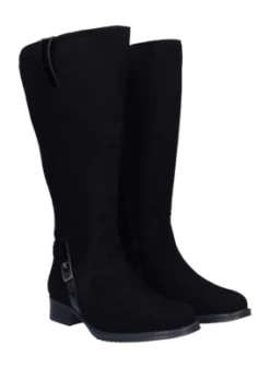 Damenstiefel JJ Footwear Sydney Schwarz Wadengröße M -Bama Verkäufe 1500136 001 434xlsydneyzwart goat suede patent4 no bg 1