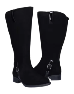 Damenstiefel JJ Footwear Sydney Schwarz Wadengröße M -Bama Verkäufe 1500136 001 434xlsydneyzwart goat suede patent5 no bg 1