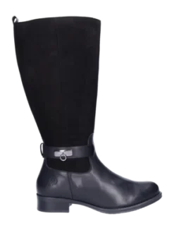 Damenstiefel JJ Footwear Cheddar Schwarz Wadengröße M/L