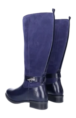 Damenstiefel JJ Footwear Cheddar Ocean Blau Wadengröße XL -Bama Verkäufe 1500302 011 335xlcheddarblue street suede41 no bg