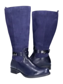 Damenstiefel JJ Footwear Cheddar Ocean Wadengröße S/XS -Bama Verkäufe 1500302 011 335xlcheddarblue street suede52 no bg