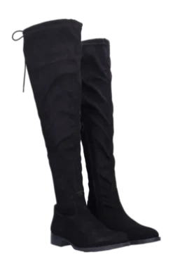 Damenstiefel JJ Footwear Tickhill Schwarz Wadengröße XL -Bama Verkäufe 1500361 001 118xltickhillblack suede stretch suede32 no bg