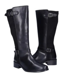 Stiefel JJ Footwear Tedbury Schwarz Wadengröße XS/S Damen -Bama Verkäufe 1500401 001 128xltedburyzwart cowc53 no bg