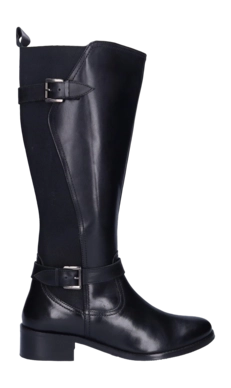 Stiefel JJ Footwear Redbourn Schwarz Wadengröße XXXL Damen