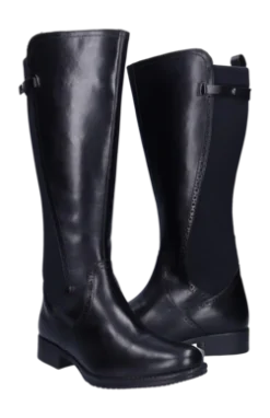 Stiefel JJ Footwear Bridport Schwarz Wadengröße M/L Damen -Bama Verkäufe 1500890 001 302xlbridportblack cowc54 no bg