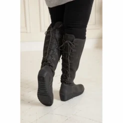 Damenstiefel JJ Footwear Akins Schwarz Wadengröße XXL -Bama Verkäufe 1Y3A8249 2