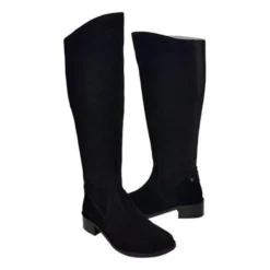 Damenstiefel Custom Made Botta Wildleder Schwarz Wadengröße 32,5 Cm -Bama Verkäufe BottaSuede9