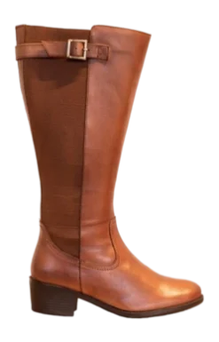 Stiefel JJ Footwear Mickleton Braun Wadengröße XXXL Damen