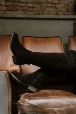 Damenstiefel Custom Made Botta Wildleder Schwarz Wadengröße 32,5 Cm -Bama Verkäufe pc104639 15